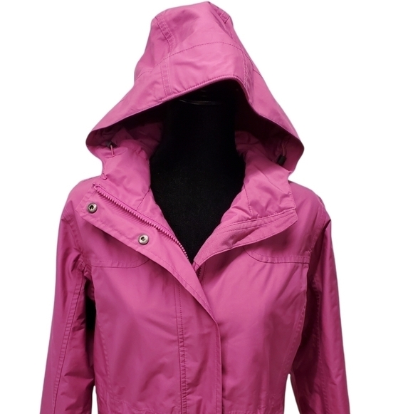 L.L. BEAN Pink H2OFF Raincoat Jacket Mesh-Lined Misses Small Petite 287445 - Picture 3 of 17